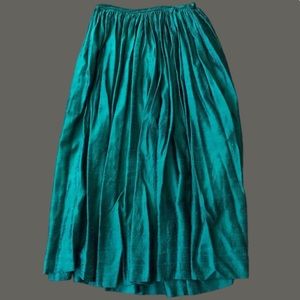 Emerald green vintage handmade skirt